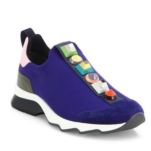 Fendi rainbow studded sneakers